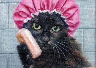 Spa Day - Oil on Canvas - 8x8" -